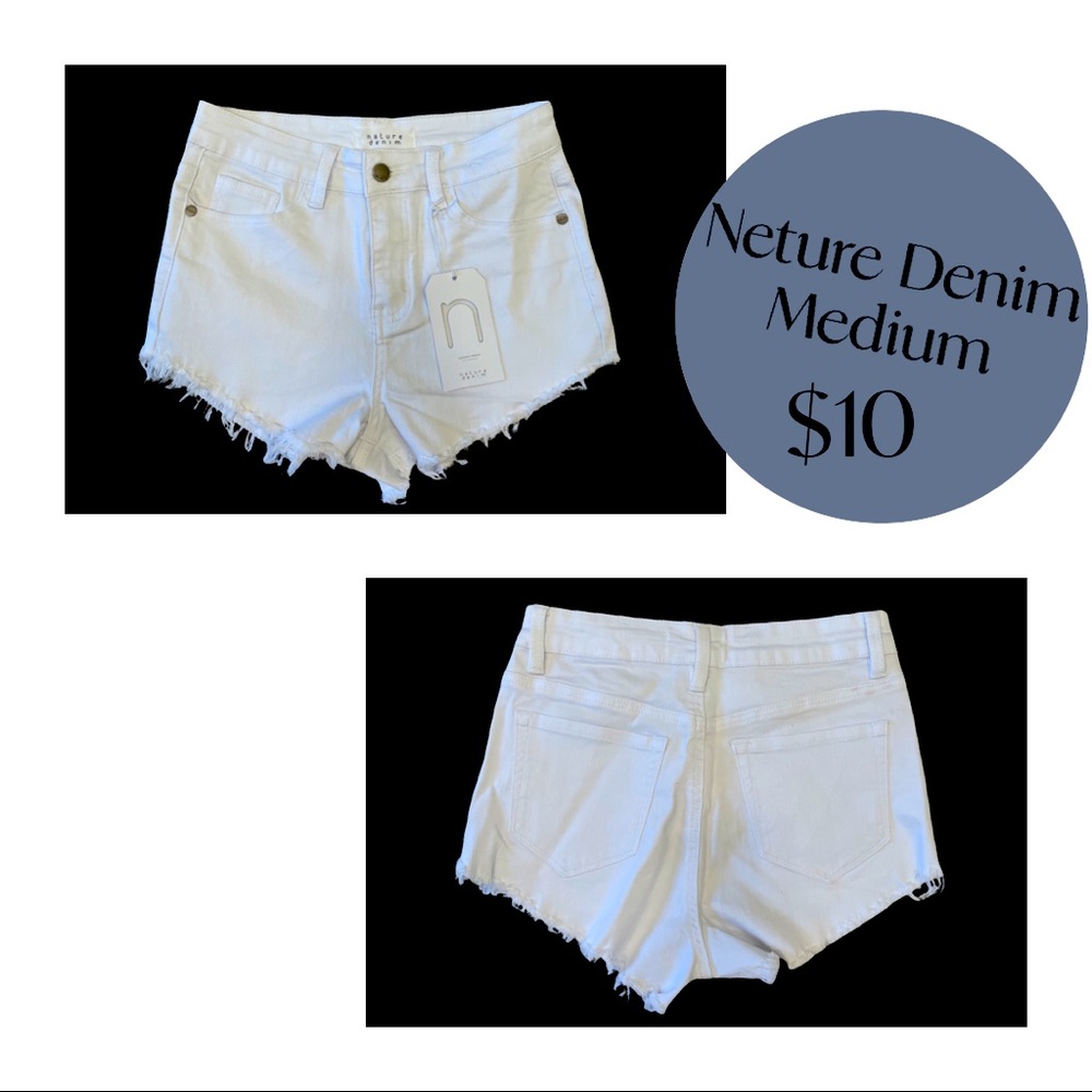 White Denim Shorts